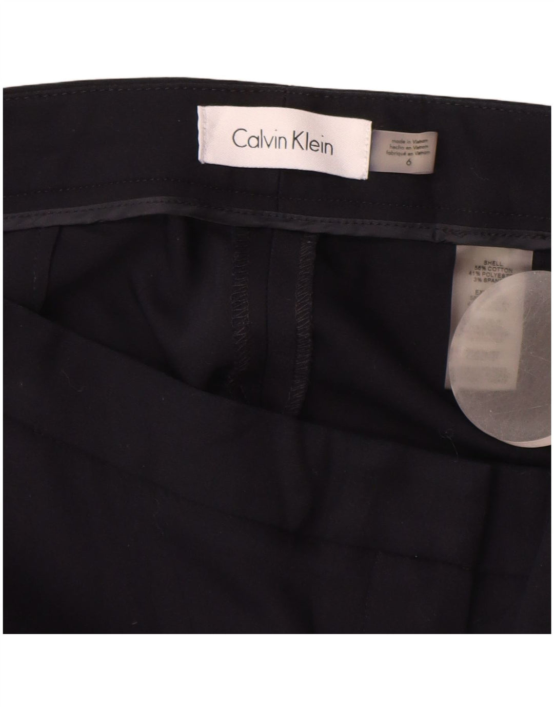 CALVIN KLEIN Womens Slim Chino Trousers US 6 Medium W28 L28 Navy Blue