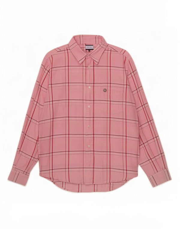 Murphy & Nye Mens Shirt Medium Pink Check Cotton
