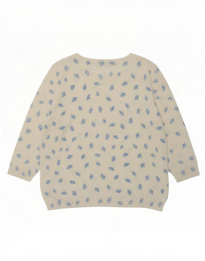 Marks & Spencer Womens Abstract Pattern Boat Neck Jumper Sweater UK 18 XL B