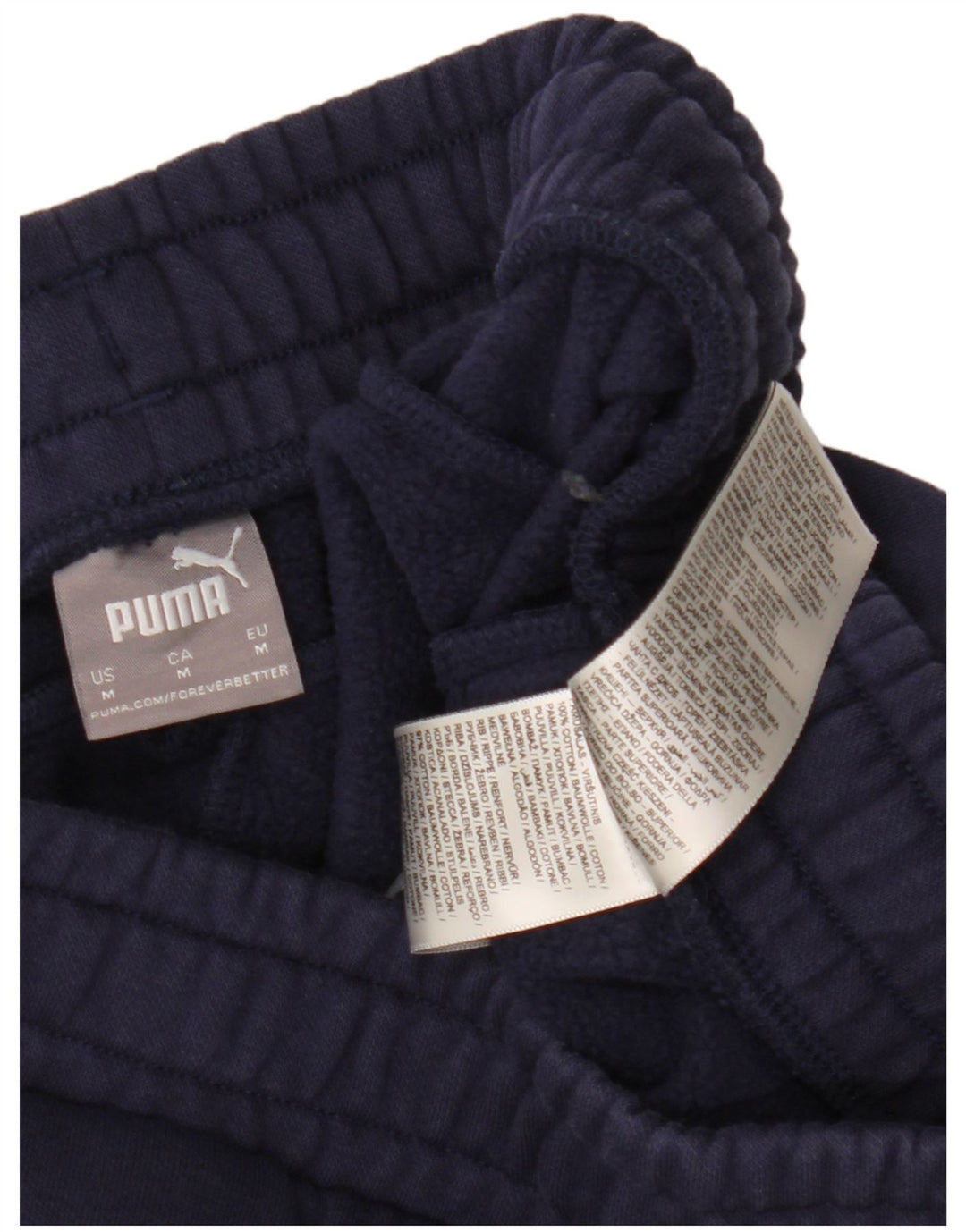 Puma Mens Graphic Tracksuit Trousers Joggers Medium  Navy Blue Cotton