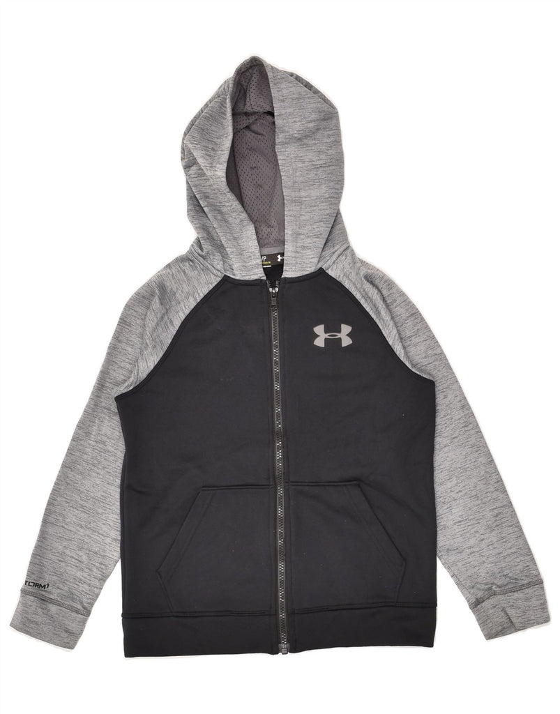 UNDER ARMOUR Boys Graphic Zip Hoodie Sweater 7-8 Years Small Black | Vintage Under Armour | Thrift | Second-Hand Under Armour | Used Clothing | Messina Hembry 