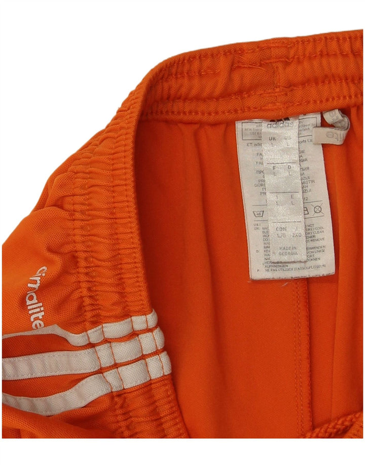 Adidas Mens Climalite Sport Shorts Large  Orange Polyester