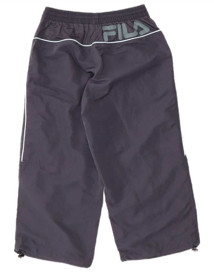 FILA Mens Graphic Capri Tracksuit Trousers Small  Navy Blue Polyester