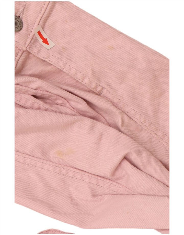 Levi's Womens Denim Jacket UK 18 XL Pink Cotton