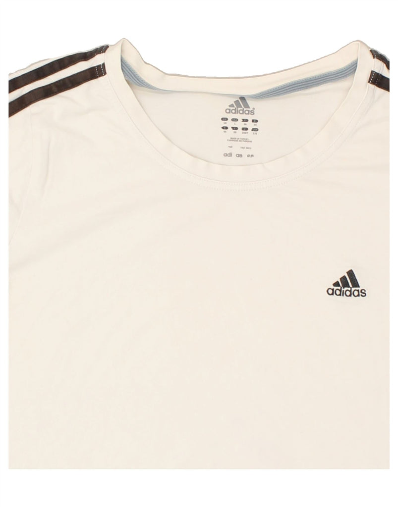 ADIDAS Womens T-Shirt Top UK 18 XL White | Vintage Adidas | Thrift | Second-Hand Adidas | Used Clothing | Messina Hembry 