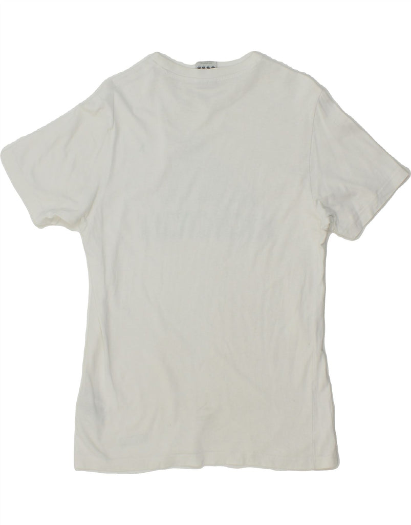 ADIDAS Mens Graphic T-Shirt Top Small White Cotton Vintage Adidas and Second-Hand Adidas from Messina Hembry 