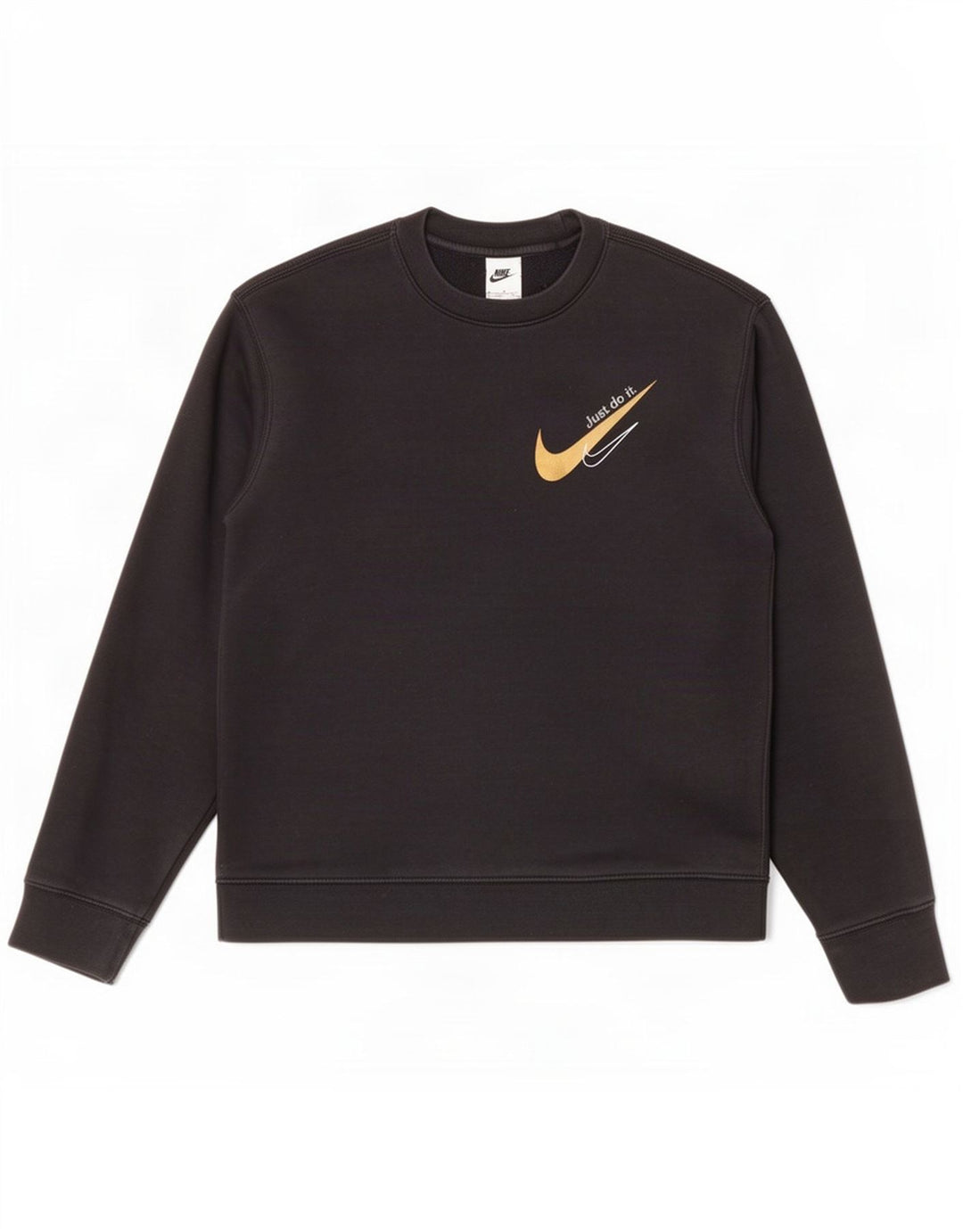 Nike Mens Graphic Sweatshirt Jumper Medium Black Cotton