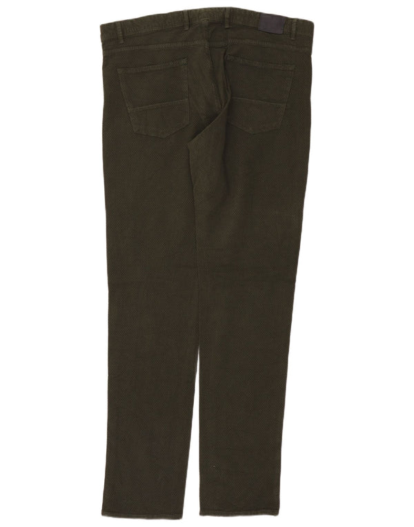 Massimo Dutti Mens Slim Fit Casual Trousers EU 46 XL W36 L34 Khaki