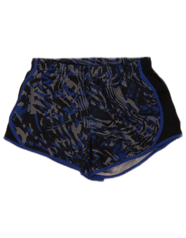 Nike Girls Dri Fit Sport Shorts 10-11 Years Medium Navy Blue Camouflage