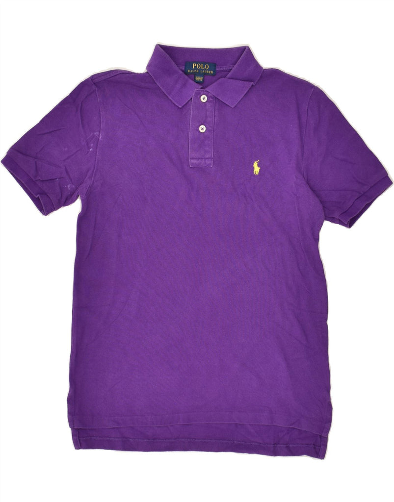 POLO RALPH LAUREN Boys Polo Shirt 10-11 Years Medium Purple Cotton | Vintage Polo Ralph Lauren | Thrift | Second-Hand Polo Ralph Lauren | Used Clothing | Messina Hembry 