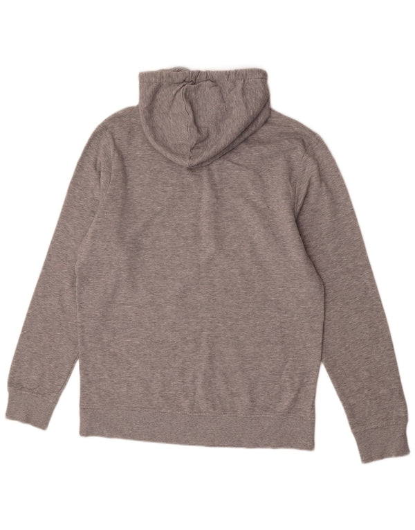 Jack & Jones Mens Graphic Hoodie Jumper Large Grey Cotton