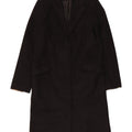 Topshop Womens Overcoat UK 8 Small Black Wool