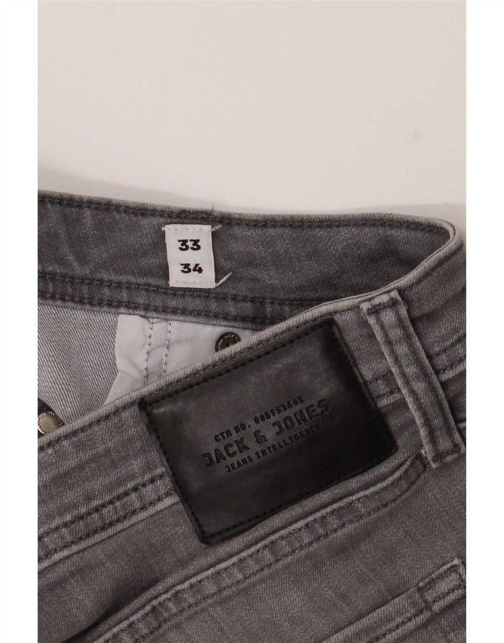 Jack & Jones Mens GLENN Slim Jeans W33 L34 Grey