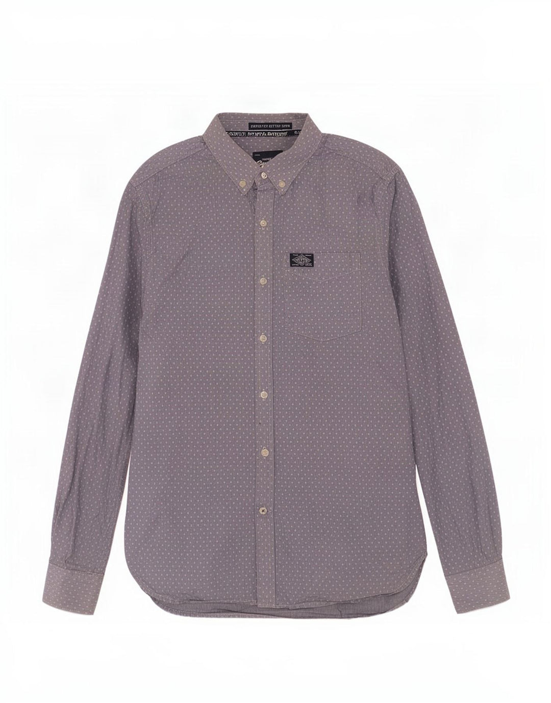 Superdry Mens Shirt Medium Blue Geometric Cotton