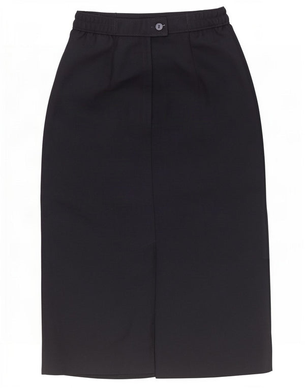 Vintage Womens Pencil Skirt UK 12 Medium W28 Navy Blue Polyester