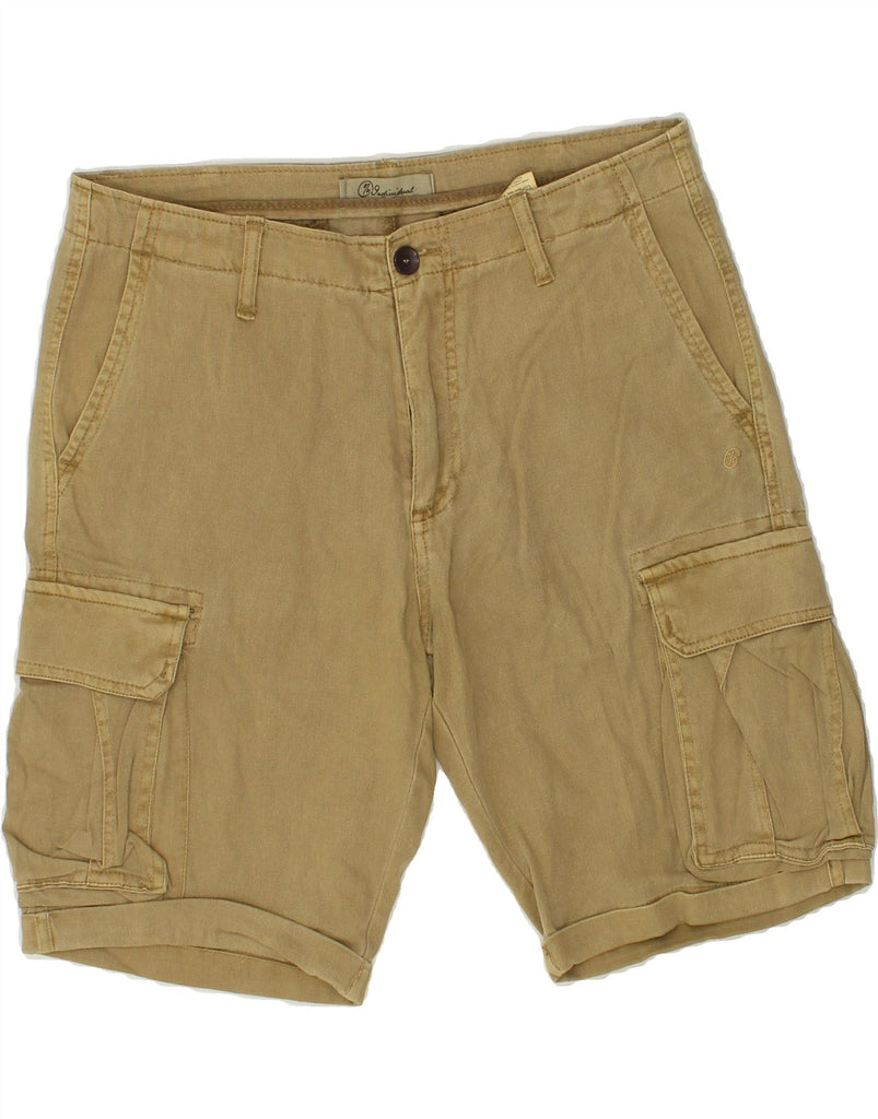 VINTAGE Mens Cargo Shorts W30 Medium Khaki Cotton Vintage Vintage and Second-Hand Vintage from Messina Hembry 