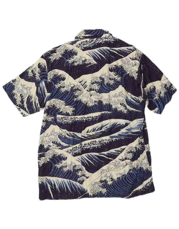 SUPERDRY Mens Graphic Short Sleeve Shirt XL Navy Blue Cotton