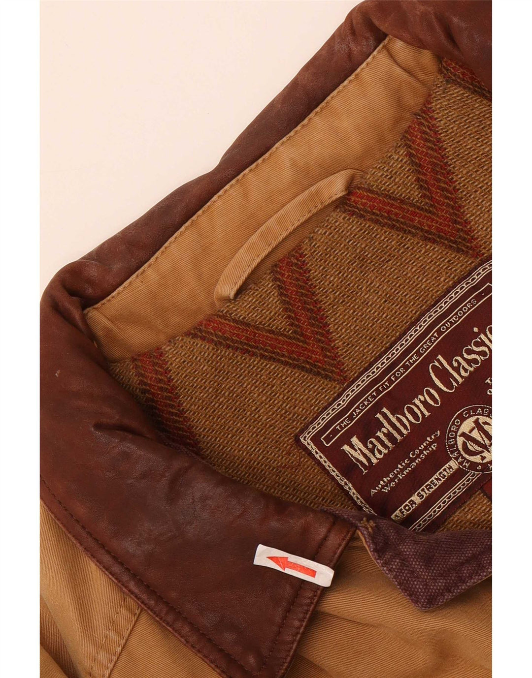 Marlboro Classics Mens Windbreaker Jacket UK 42 XL Brown Cotton