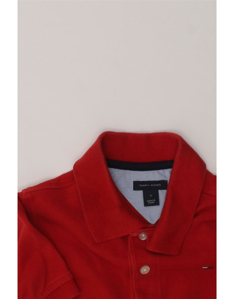 TOMMY HILFIGER Boys Polo Shirt 4-5 Years Red Cotton | Vintage Tommy Hilfiger | Thrift | Second-Hand Tommy Hilfiger | Used Clothing | Messina Hembry 