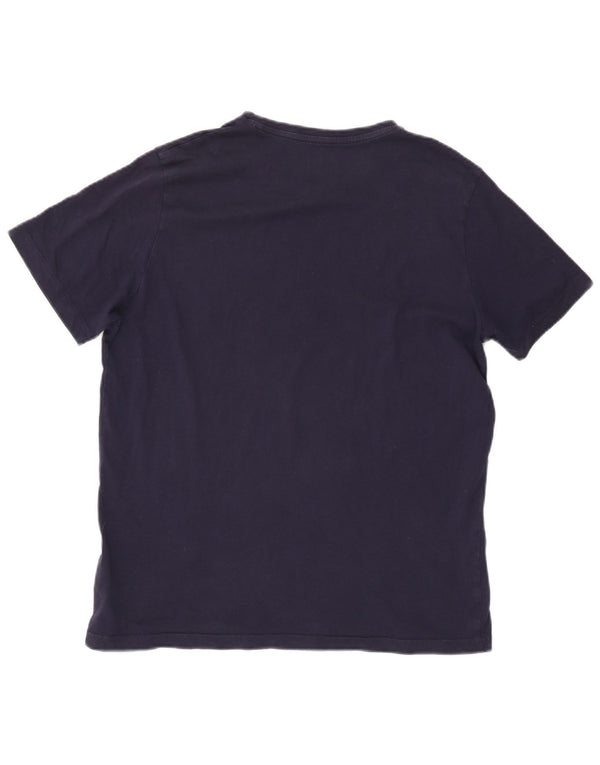Puma Mens Graphic T-Shirt Top Large Navy Blue Cotton