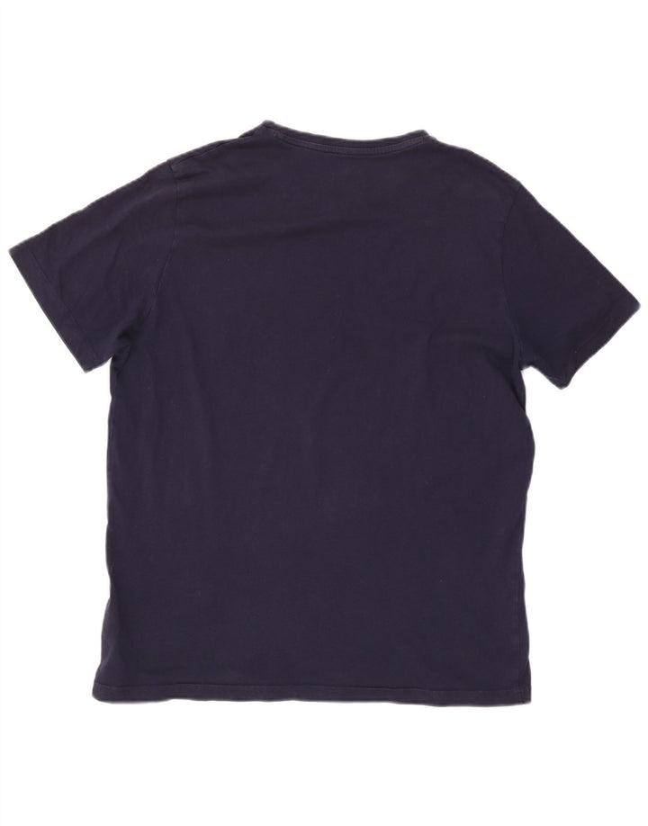Puma Mens Graphic T-Shirt Top Large Navy Blue Cotton