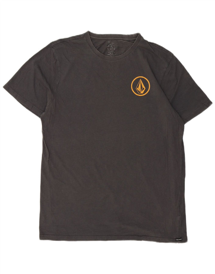 Volcom Mens T-Shirt Top Medium Grey Cotton