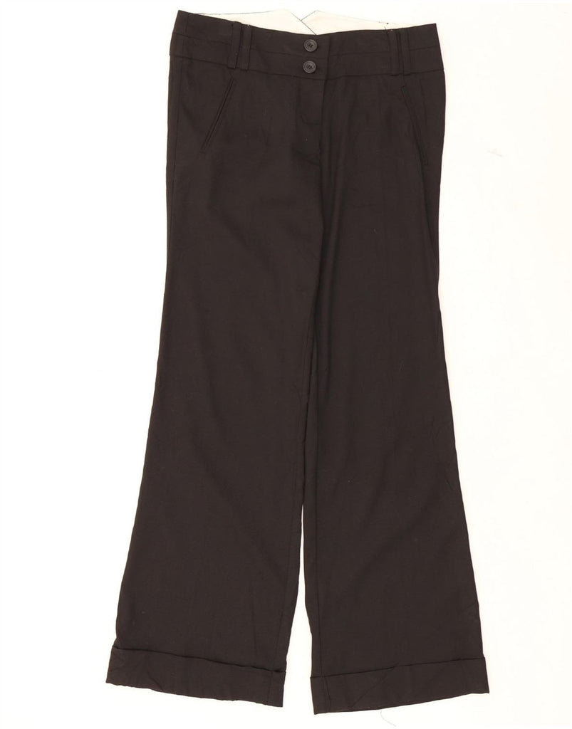 TOPSHOP Womens Bootcut Casual Trousers UK 12 Medium W34 L34  Black Vintage Topshop and Second-Hand Topshop from Messina Hembry 