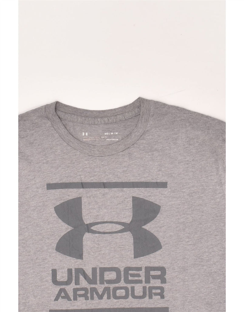 UNDER ARMOUR Mens Graphic T-Shirt Top Medium Grey | Vintage Under Armour | Thrift | Second-Hand Under Armour | Used Clothing | Messina Hembry 