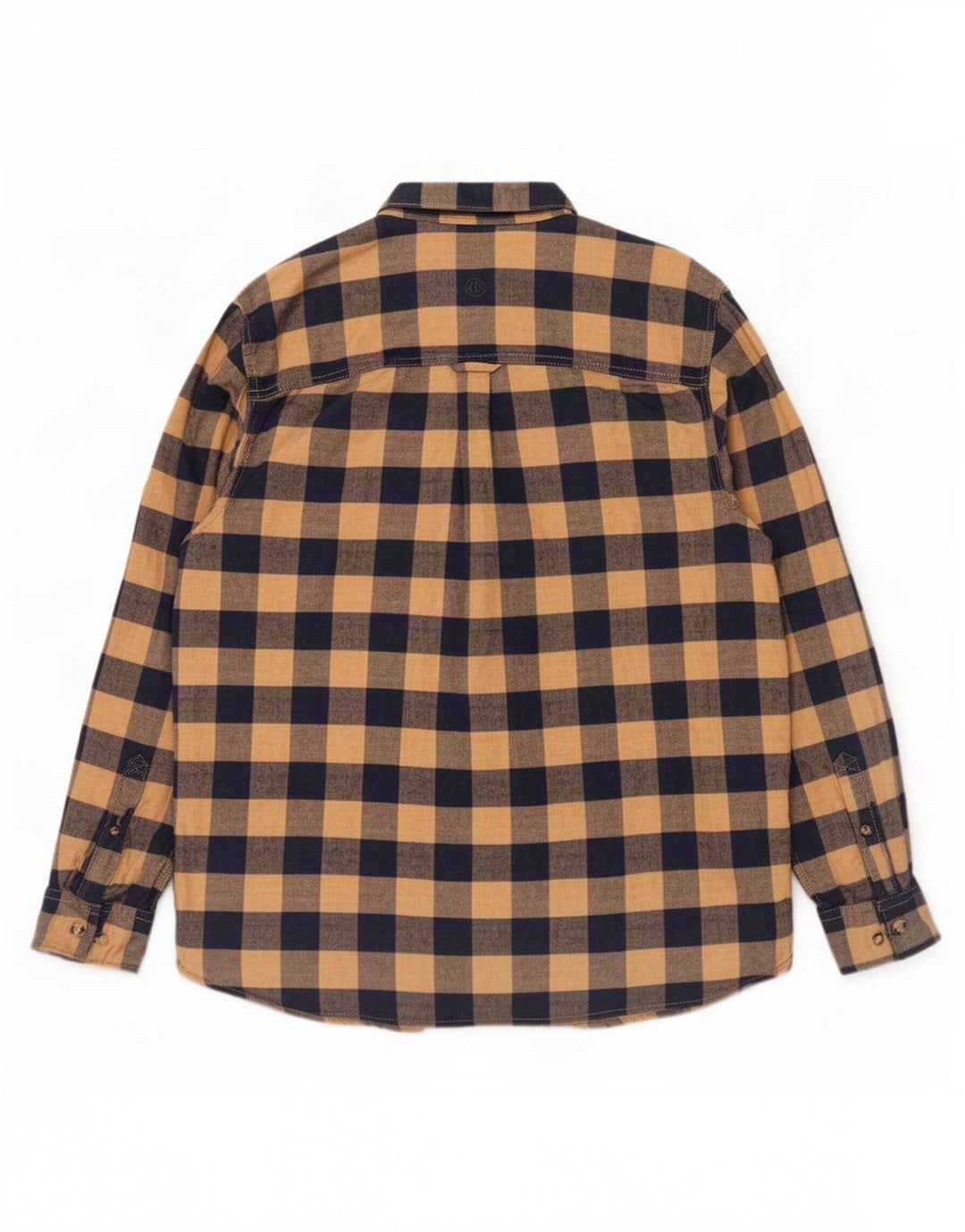 Fat Face Mens Flannel Shirt XL Beige Gingham Cotton