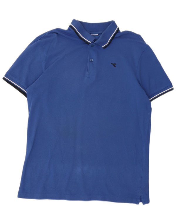 Diadora Mens Polo Shirt Medium Blue