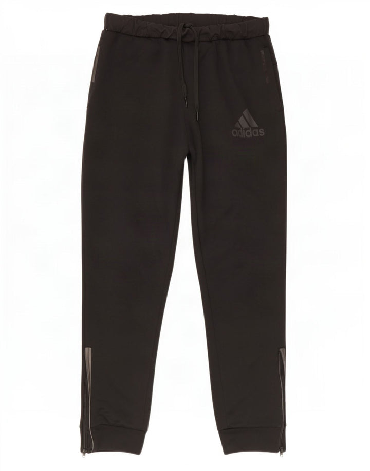 Adidas Mens Tracksuit Trousers Joggers Large Black Polyester