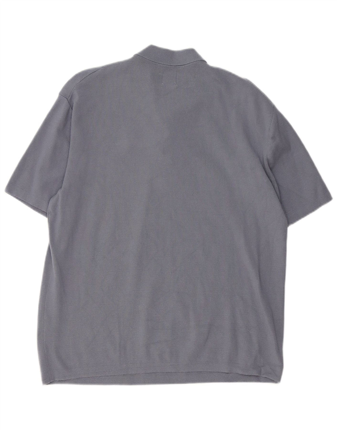 Zara Mens Polo Shirt Large Grey Viscose