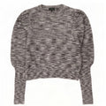 Ted Baker Womens Crop Boat Neck Jumper Sweater Size 2 Small Grey Flecked