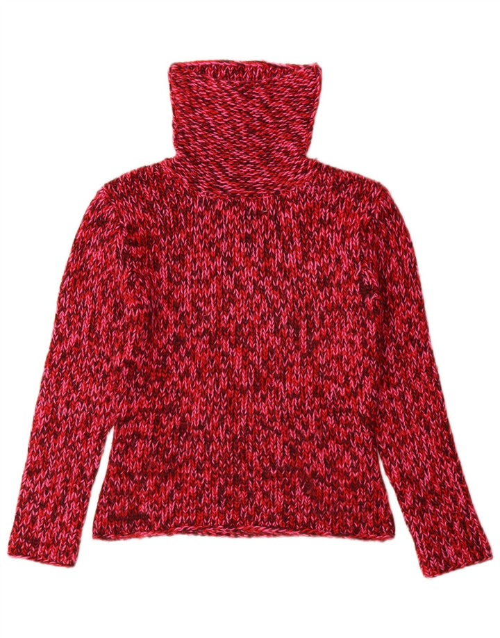 Raspberry Collection Womens Roll Neck Jumper Sweater UK 12 Medium Red