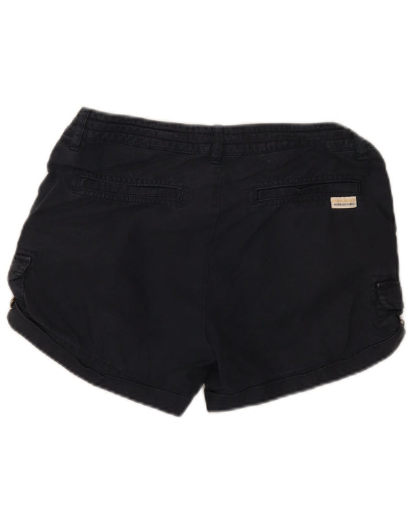 Superdry Womens Cargo Shorts UK 8 Small W27 Navy Blue Tencel