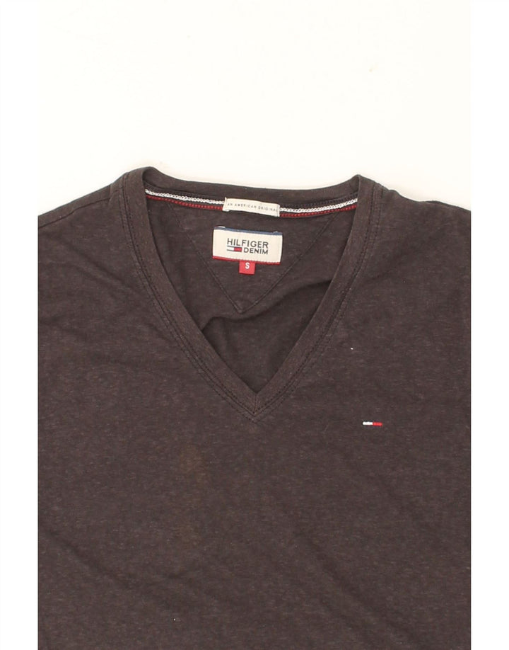 TOMMY HILFIGER Mens T-Shirt Top Small Grey Flecked Cotton Vintage Tommy Hilfiger and Second-Hand Tommy Hilfiger from Messina Hembry 
