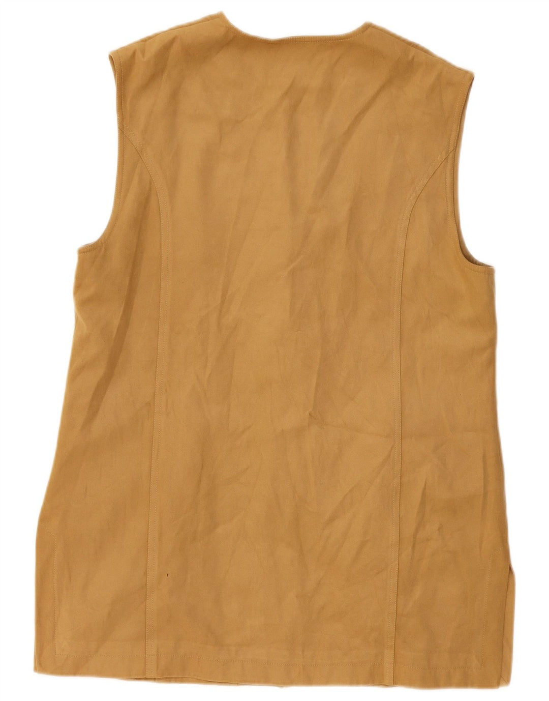 VINTAGE Womens Suede Gilet UK 18 XL Beige