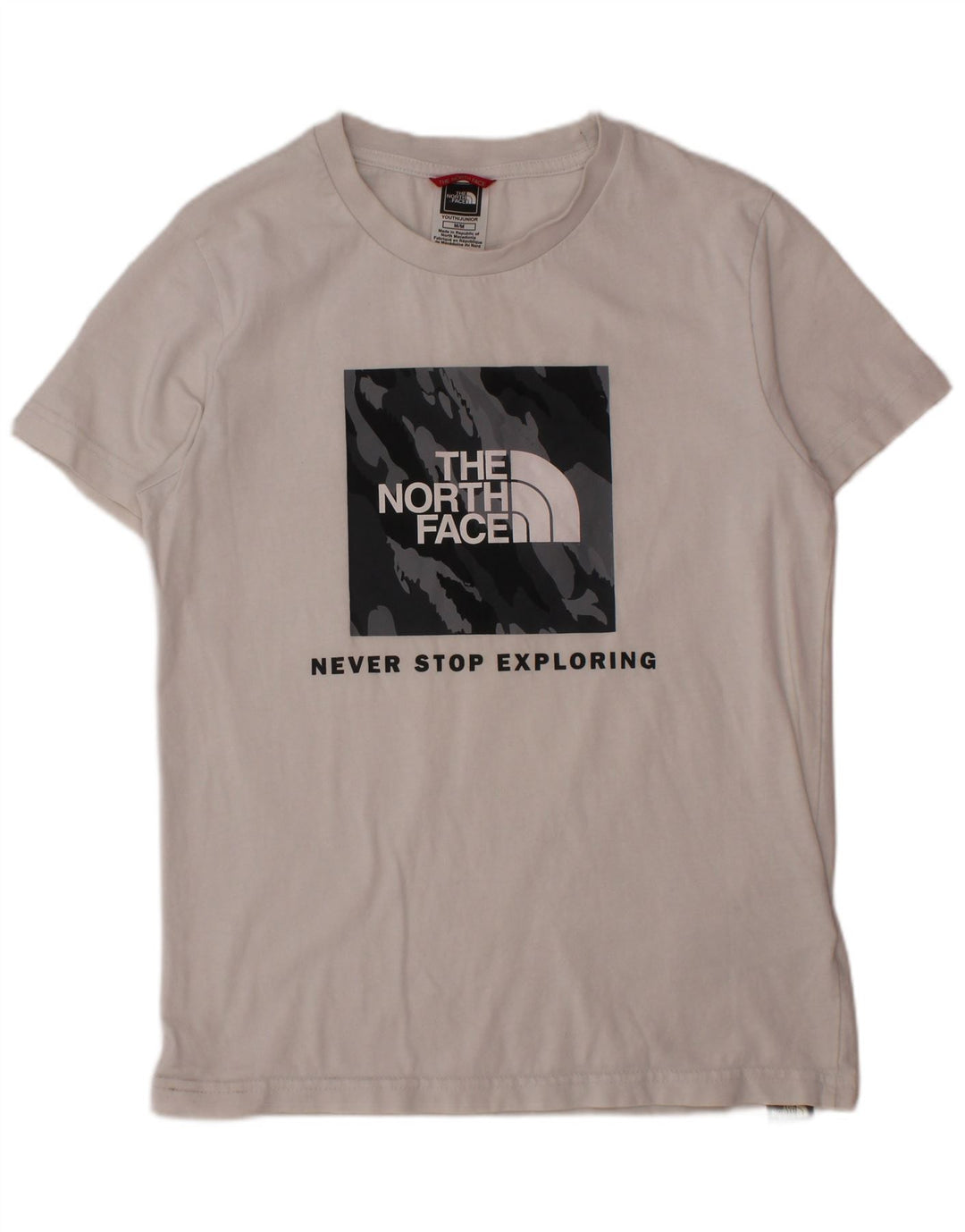 THE NORTH FACE Boys Graphic T-Shirt Top 9-10 Years Medium White