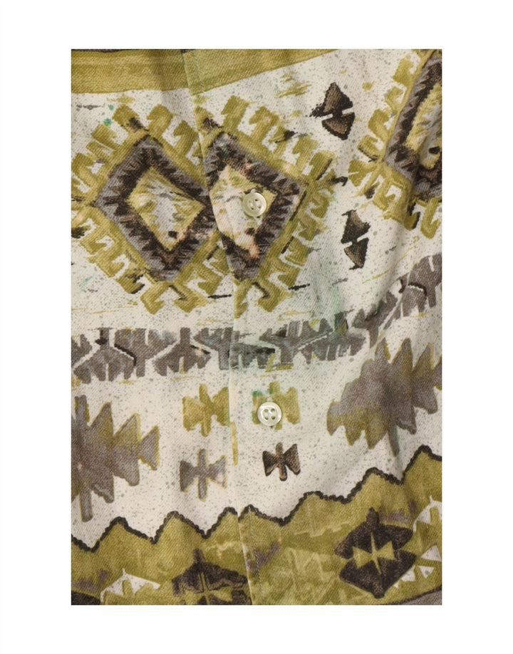 Fitzroy Mens Shirt XL Green Geometric