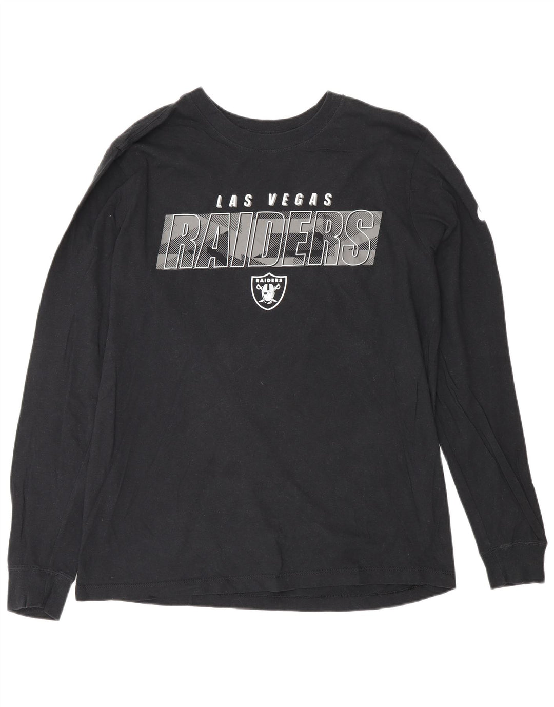 Nike Mens Las Vegas Raiders Graphic Top Long Sleeve Medium Black Cotton