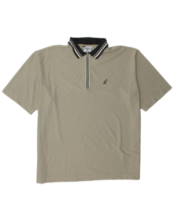 AUSTRALIAN L'ALPINA Mens Polo Shirt IT 56 2XL Green Polyester