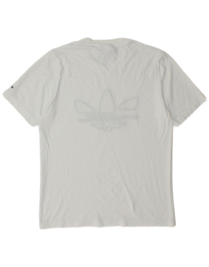 ADIDAS Mens Graphic T-Shirt Top Small White
