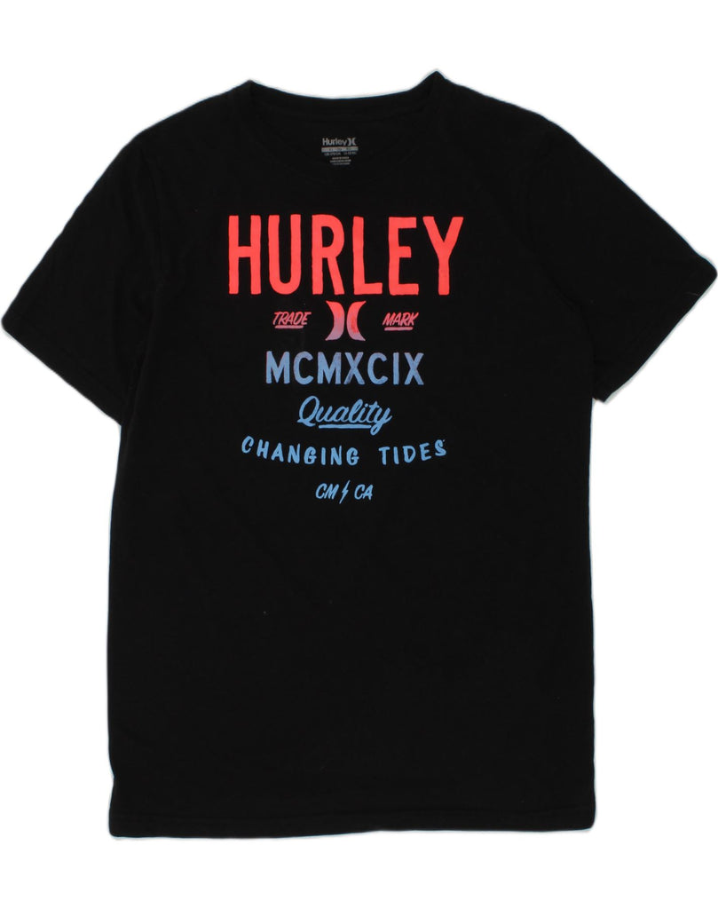 HURLEY Boys Graphic T-Shirt Top 14-15 Years XL Black Cotton | Vintage Hurley | Thrift | Second-Hand Hurley | Used Clothing | Messina Hembry 