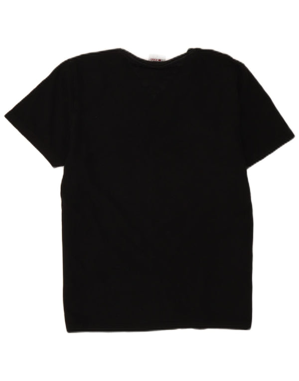 Tommy Hilfiger Womens Graphic T-Shirt Top UK 10 Small Black