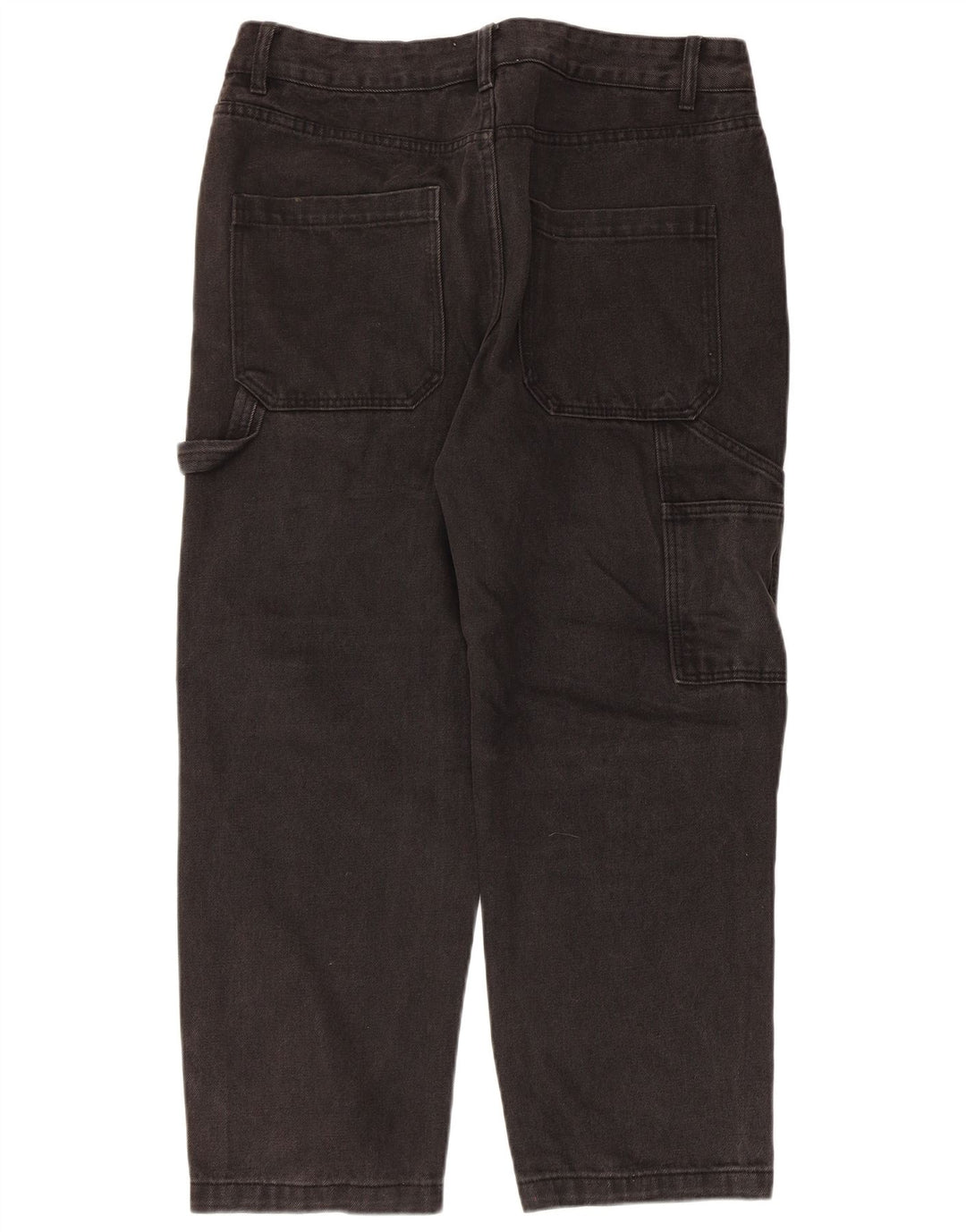 Scout Mens Cargo Straight Jeans W34 L26 Black Cotton