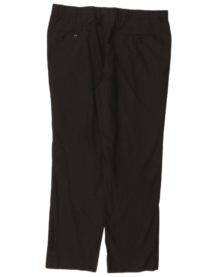 TOMMY HILFIGER Mens Straight Suit Trousers W40 L31 Black Polyester