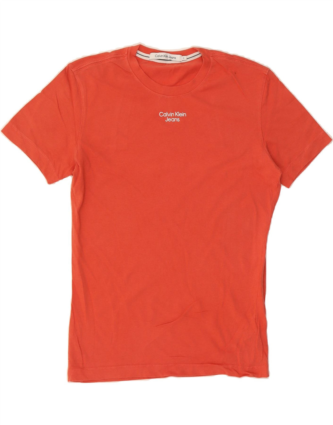 CALVIN KLEIN Mens T-Shirt Top Medium Red Vintage Calvin Klein and Second-Hand Calvin Klein from Messina Hembry 