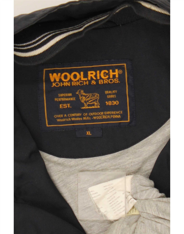 Woolrich Mens Tracksuit Top Jacket XL Navy Blue Nylon