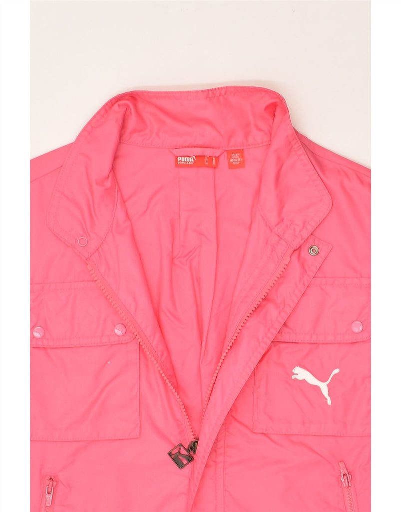 PUMA Womens Bomber Jacket UK 10 Small Pink | Vintage Puma | Thrift | Second-Hand Puma | Used Clothing | Messina Hembry 