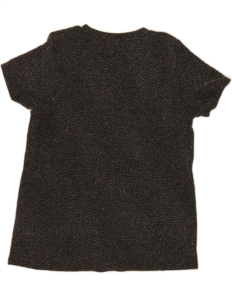 OASIS Womens Blouse Top UK 14 Medium Black Spotted Polyamide Vintage Oasis and Second-Hand Oasis from Messina Hembry 